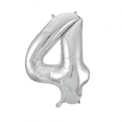 Ballon Chiffre 96cm 4 argent