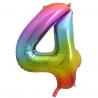 Ballon Chiffre 96cm 4 rainbow