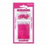 10 bougies pailletées avec supports Fuchsia