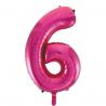 Ballon Chiffre 96cm 6 rose