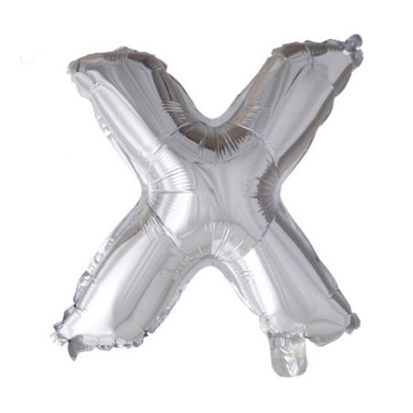 Ballon Lettre 96cm X argent