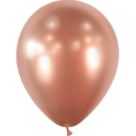 100 BALLONS BRILLANT 5' ROSE GOLD