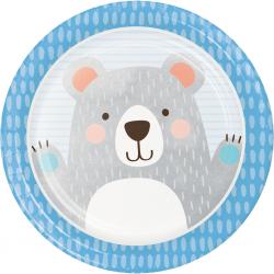 Birthday Bear Paper Dinner Plates Sturdy Style