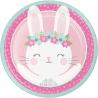 Birthday Bunny Paper Dinner Plates Sturdy Style