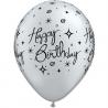 Birthday Elegant Sparkles&Swirls Silver *25 11'