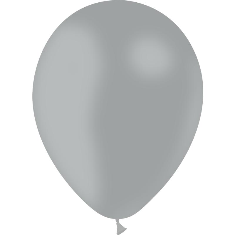 100 BALLONS LATEX 12' GRIS