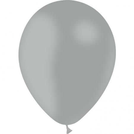 100 BALLONS LATEX 12' GRIS