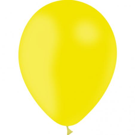 100 BALLONS LATEX 12' JAUNE CITRON