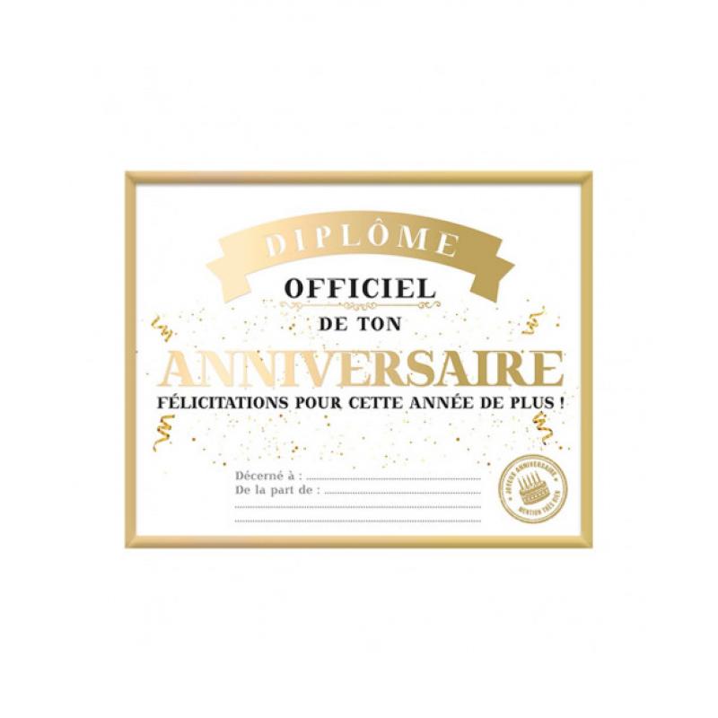 CADRE DIPLOME ANNIVERSAIRE