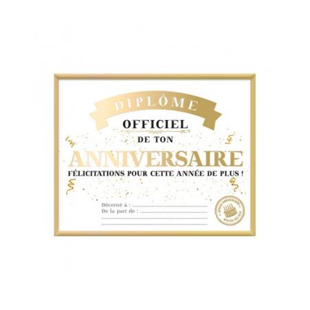 CADRE DIPLOME ANNIVERSAIRE