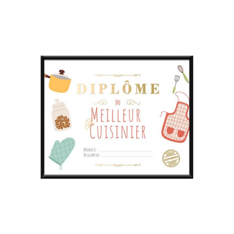 CADRE DIPLOME MEILLEUR CUISINIER