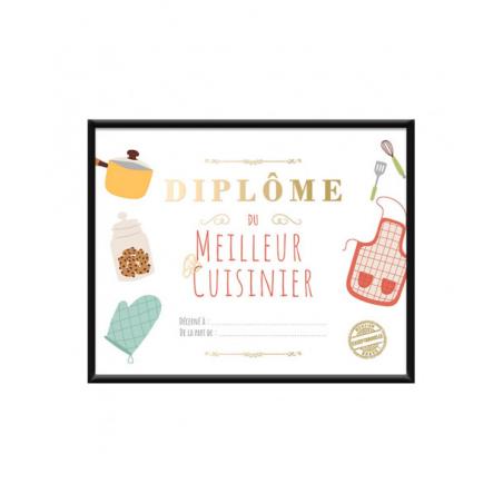 CADRE DIPLOME MEILLEUR CUISINIER