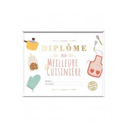 CADRE DIPLOME MEILLEURE CUISINIERE