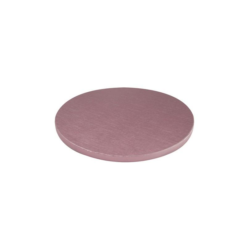 CAKE DRUM ROND ROSE - DIAMETRE 25CM