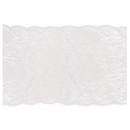 CHEMIN DE TABLE DENTELLE ROSE BLANC 17CMX5M