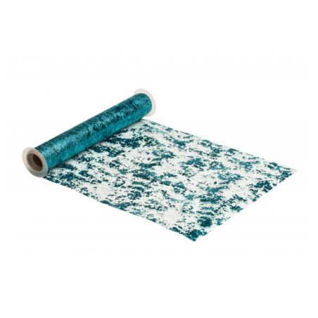 CHEMIN DE TABLE ECLATS TURQUOISE 29CMX5M