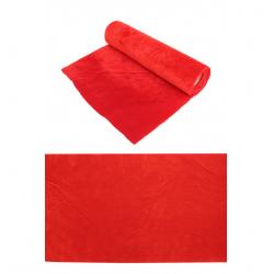 CHEMIN DE TABLE VELVET ROUGE 28CMX3M