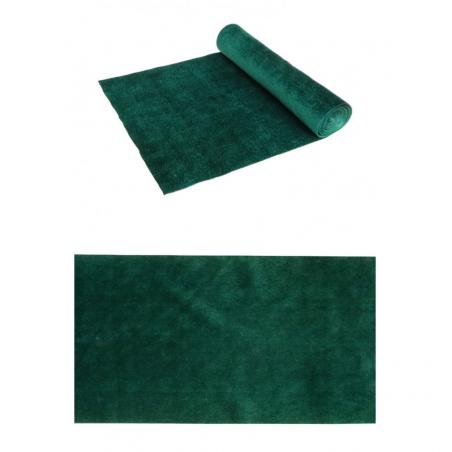 CHEMIN DE TABLE VELVET VERT FORET 28CMX3M