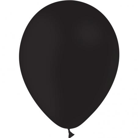 100 BALLONS LATEX 5' NOIR