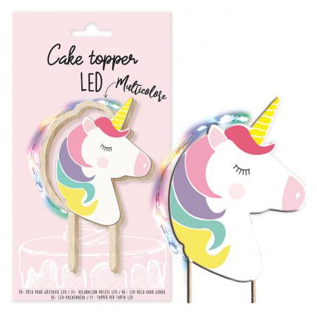 Cake topper led Licorne(dont 0,08€HT d'éco-participation)