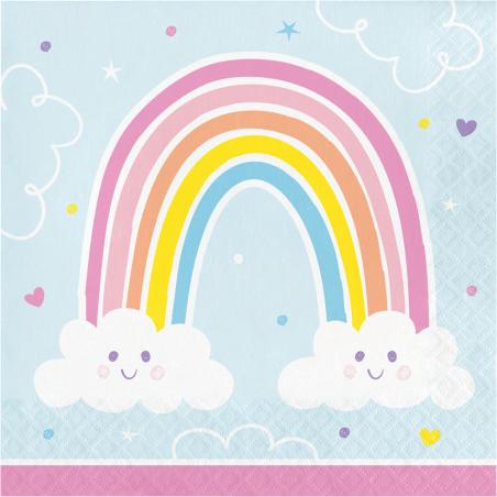 Celebrations Value Happy Rainbow Lunch Napkins 2 ply