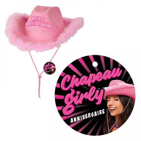 Chapeau Girly Anniversaire Rose Joyeux anniversaire