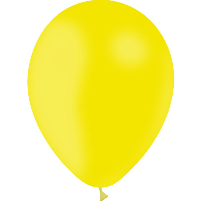 100 BALLONS LATEX 5'JAUNE CITRON