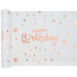 Chemin de table Happy Birthday Etincelant rose gold