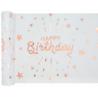 Chemin de table Happy Birthday Etincelant rose gold