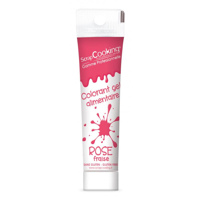 Colorant gel rose fraise 20g