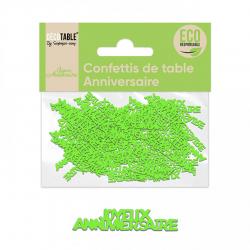 Confettis ANNIVERSAIRE papier Vert