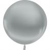 1 BALLON LATEX 3' METAL ARGENT