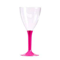 10x10 VERRE A VIN REUTILISABLE- PIED FUSCHIA