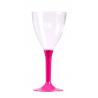 10x10 VERRE A VIN REUTILISABLE- PIED FUSCHIA