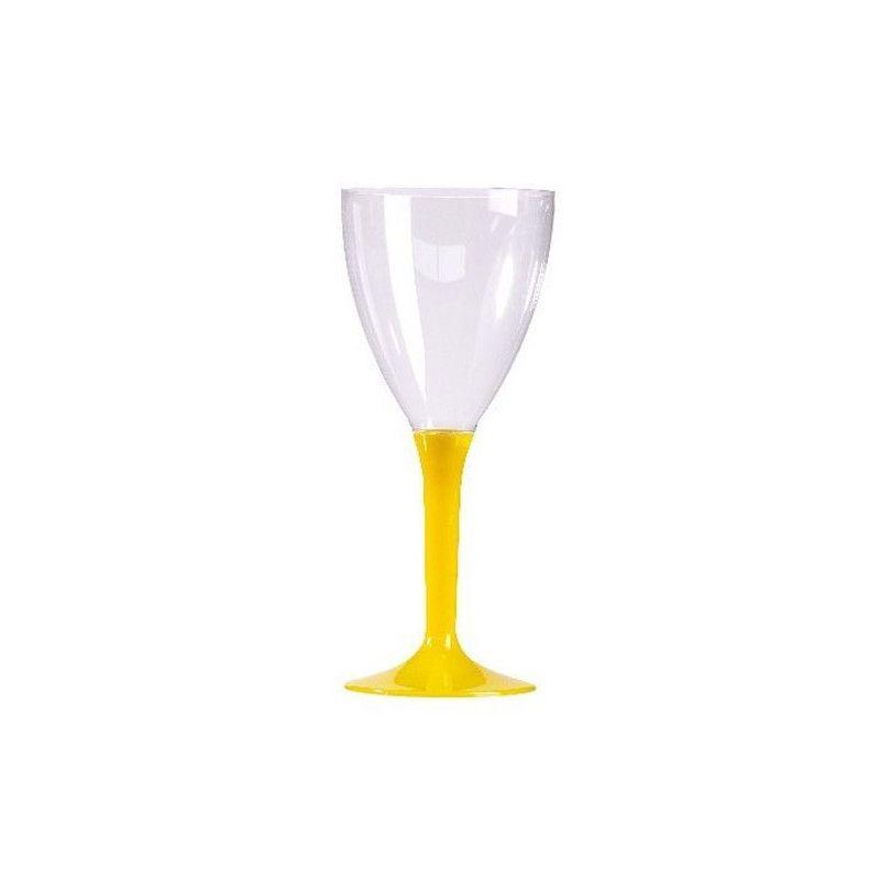 10x10 VERRE A VIN REUTILISABLE- PIED JAUNE