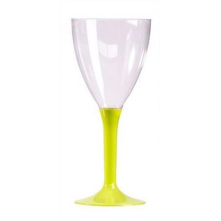 10x10 VERRE A VIN REUTILISABLE- PIED VERT ANIS