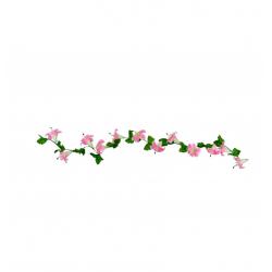 GUIRLANDE FLEUR TROPICALE ROSE 220CM