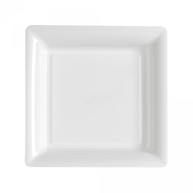 15x12 ASSIETTE CARREE REUTILISABLE D.235 BLANC