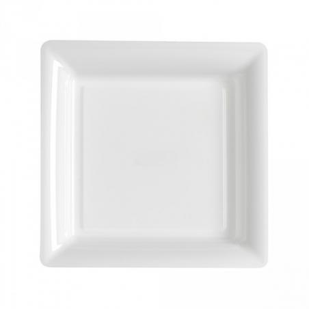 15x12 ASSIETTE CARREE REUTILISABLE D.235 BLANC