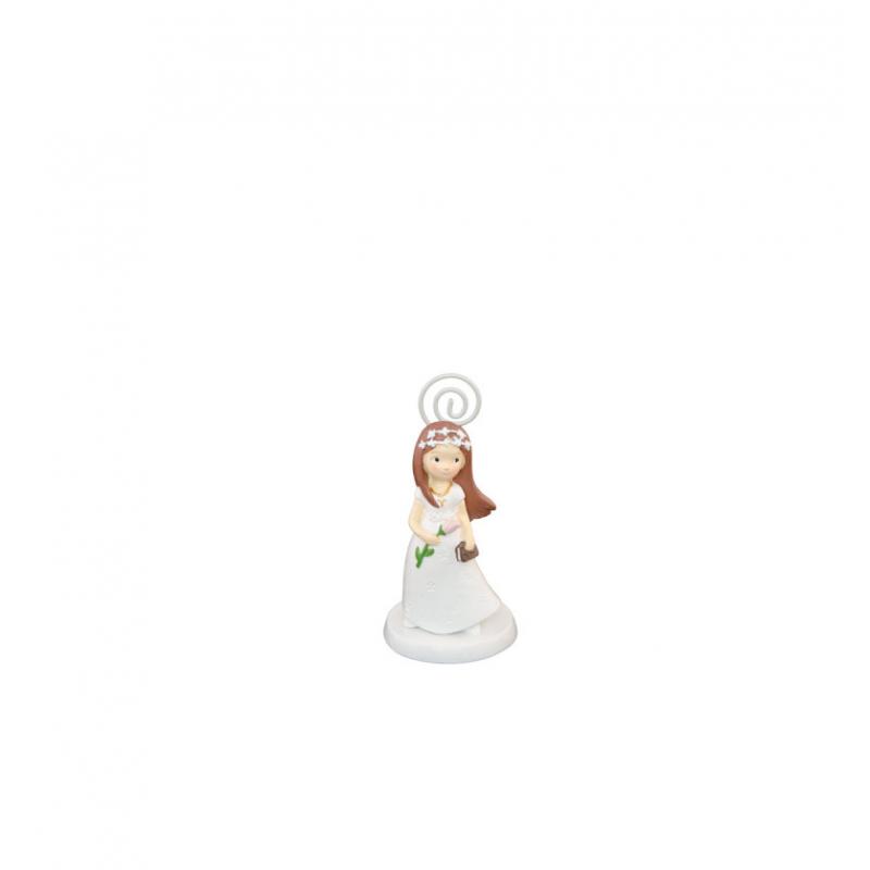 MARQUE PLACE RESINE COMMUNION FILLE 5,5CMX5,5CMX10,5CM