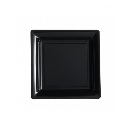 15x12 ASSIETTE REUTILISABLE CARREE D.180 NOIR