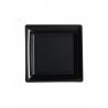 15x12 ASSIETTE REUTILISABLE CARREE D.180 NOIR