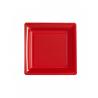 15x12 ASSIETTE REUTILISABLE CARREE D.180 ROUGE