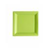 15x12 ASSIETTE REUTILISABLE CARREE D.180 VERT ANIS