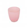 PHOTOPHORE VERRE ROSE PASTEL PERLE DIA 8.5CM X HT 9CM