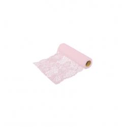 RUBAN DENTELLE COTON ROSE 18CMX3M