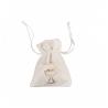 SACHET 4 BOURSES VELOURS 8X10CM COMMUNION BLANC/OR