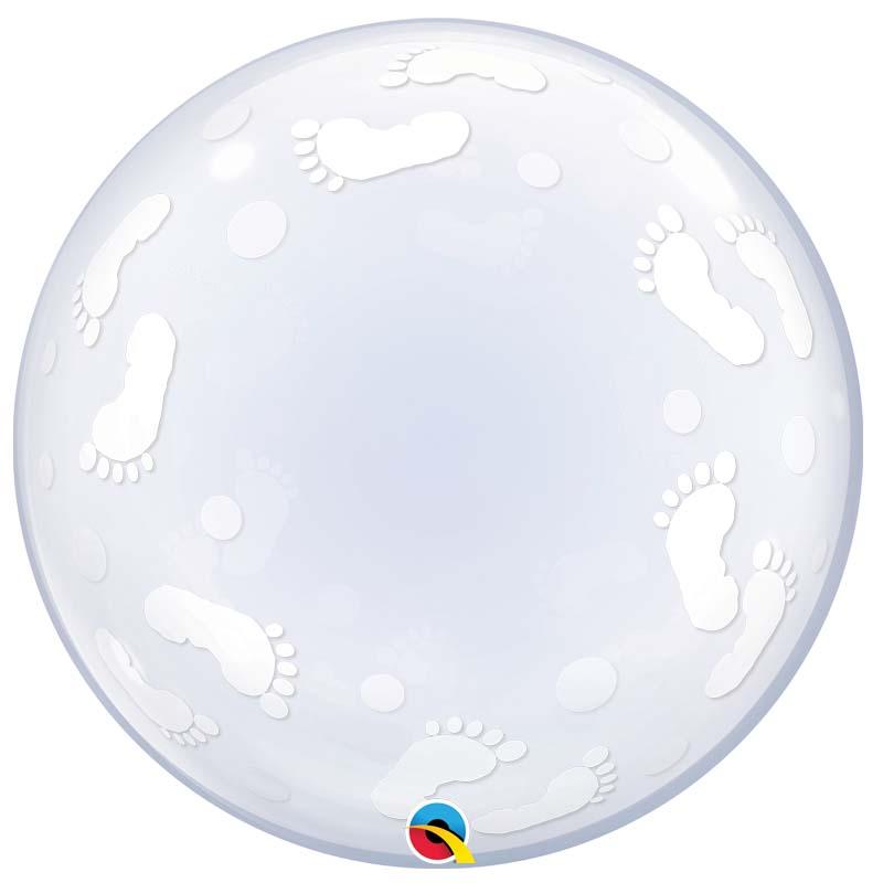 24'deco bubble Baby Footprints