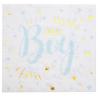 Serviette Baby shower bleu