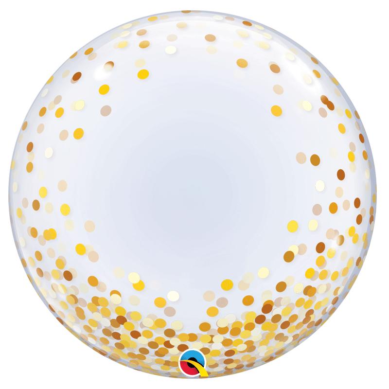 24'deco bubble Gold Confetti Dots